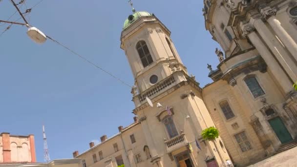 Igreja Dominicana em Lviv . — Vídeo de Stock