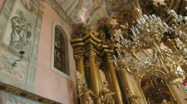 Bernardine kilise iç, güneş ışığı.