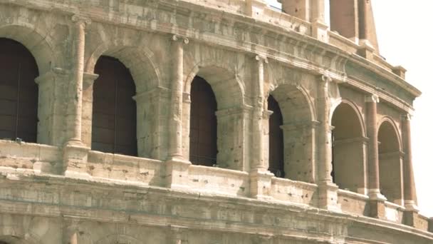 Stěna Koloseum. — Stock video