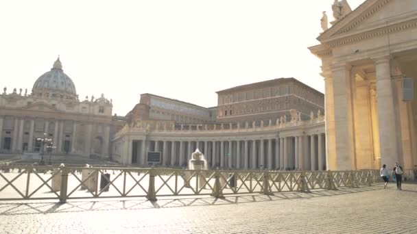 Plaza de San Pedro en Vaticano . — Vídeo de stock