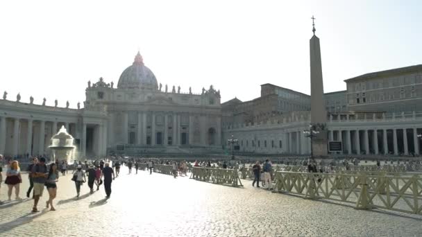 Vatikan, basilika des heiligen peter. — Stockvideo