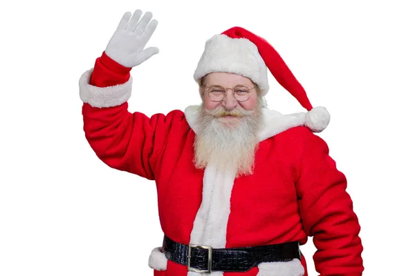 Santa Claus smiling and waving. — Stock Photo, Image