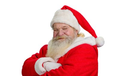 Noel Baba portresi yakın çekim.