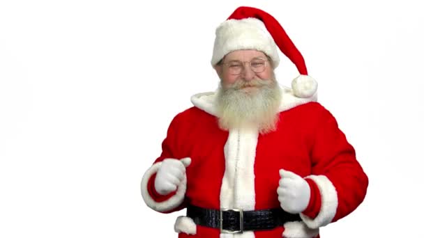 Санта-Клаус изолирован, маркетинг . — стоковое видео