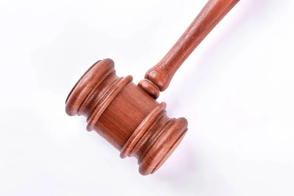 Bilden av domare trä ordförandeklubba. — Stockfoto