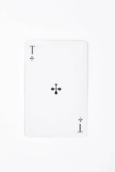 Ace of clubs playing card. — Stock Photo, Image