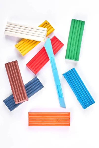 Set de plasticine colorée pour enfants . — Photo