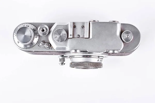 Macchina fotografica d'argento, vista dall'alto . — Foto Stock