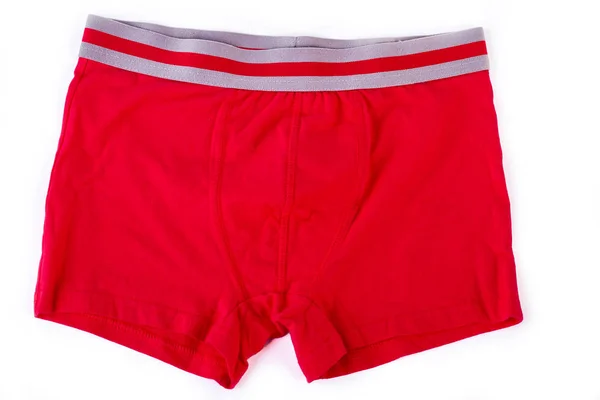 Man red underwear on white background. — Stock Photo, Image