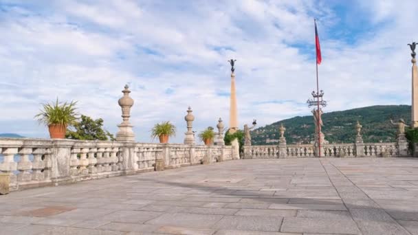 Isola Bella panoramic view, summer. — Stock Video