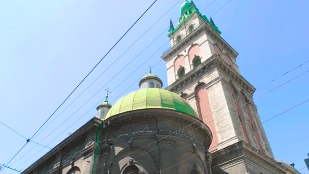 Iglesia de la Dormición, Lviv . — Vídeos de Stock