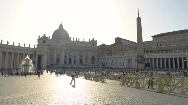 Vaticaanstad, Saint Peter basiliek. — Stockvideo