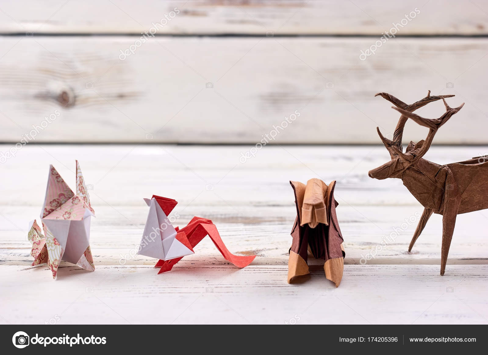 Origami Tiermodellen Stockfoto Denisfilm 174205396