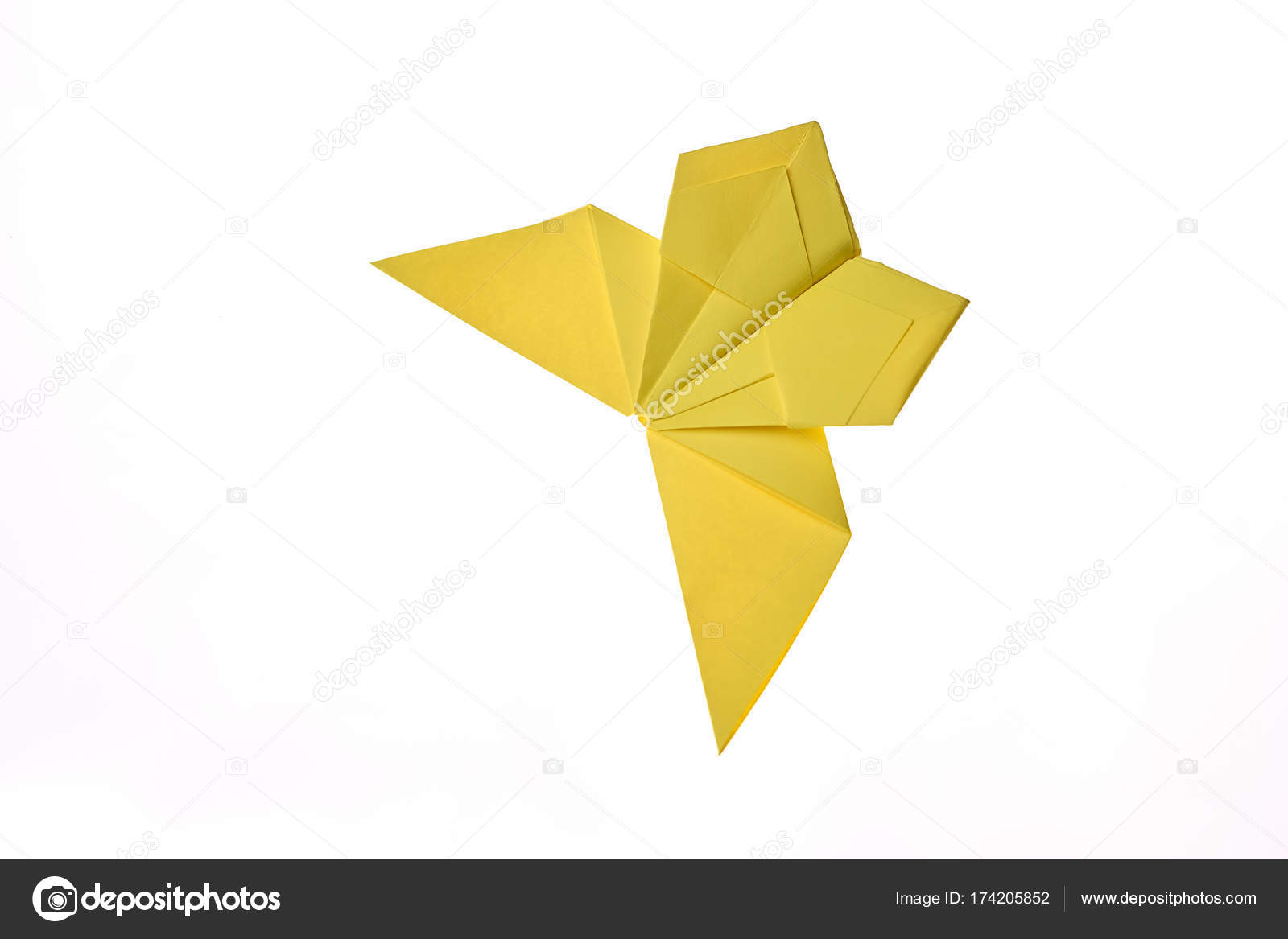 Gelben Schmetterling Origami Stockfoto Denisfilm 174205852