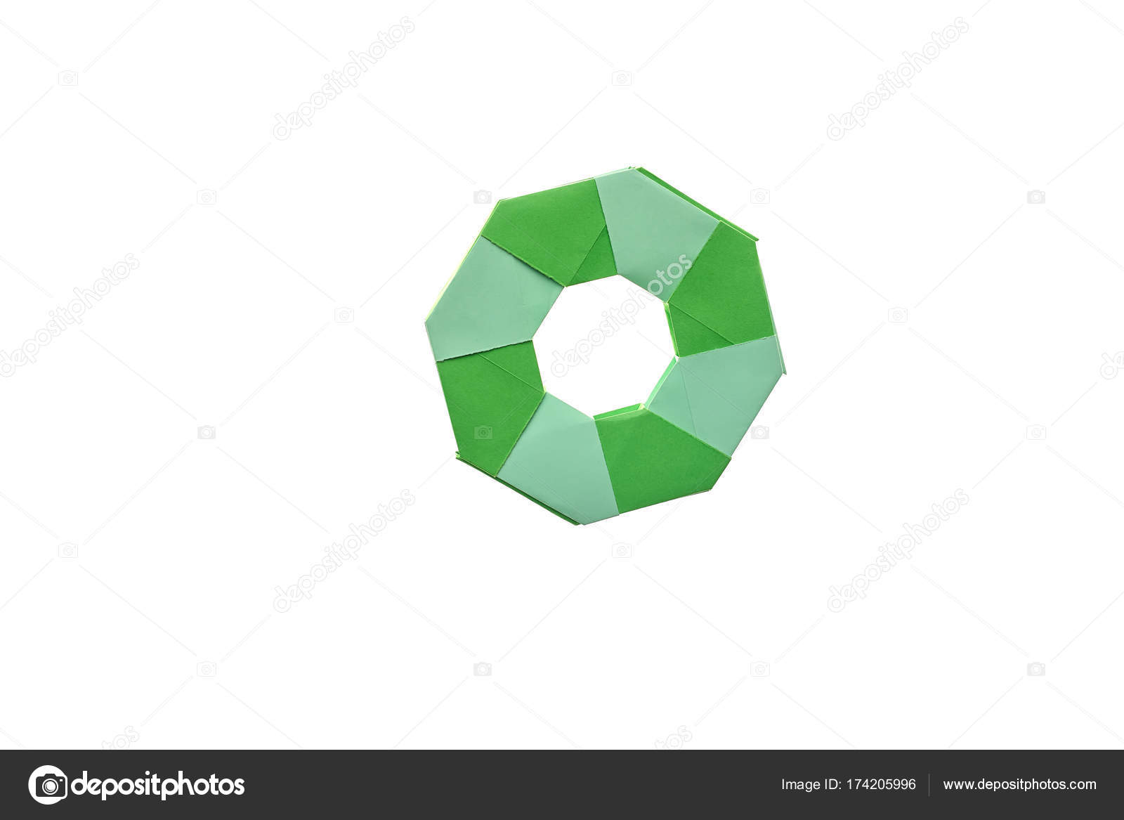 Transformando O Origami De Estrela Ninja Stock Photo