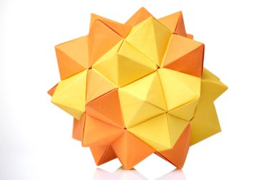 Modüler origami model beyaz