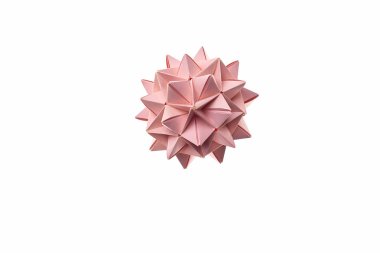 Pembe dikenli topu origami