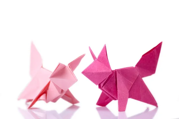 Набор моделей животного оригами — стоковое фото