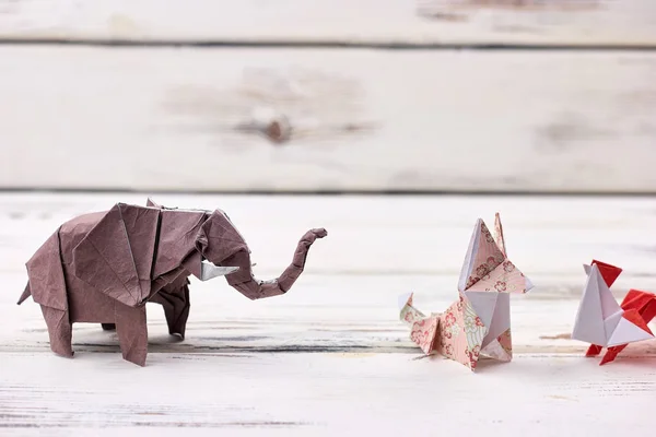 Exposición de modelos animales de origami — Foto de Stock