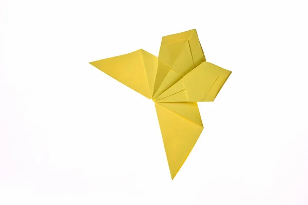 Sárga pillangó origami — Stock Fotó