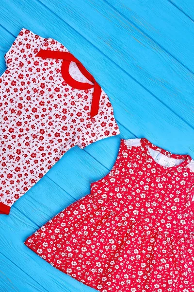 Toddler girl summer cotton clothes. — Stock Photo, Image