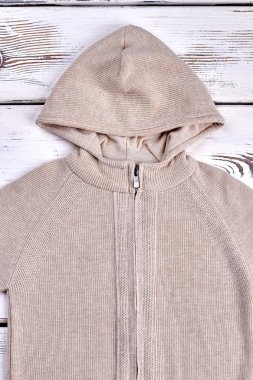 Çocuklar için örme kazak Üstten Görünüm.