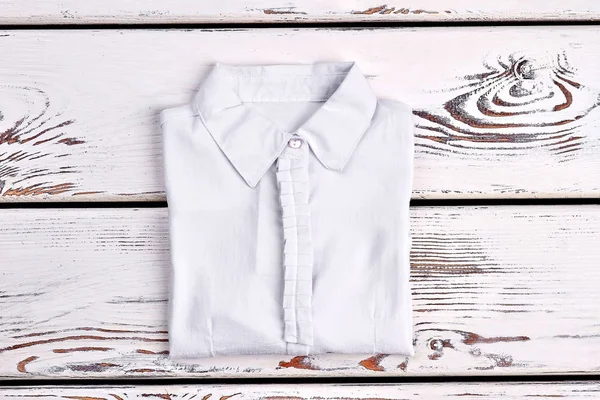 Camicia donna in cotone ufficio bianco . — Foto Stock