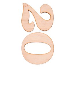 Dekoratif ahşap numarası iki ve sıfır.