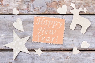 Kağıt süsleme ile yeni yıl arka plan.