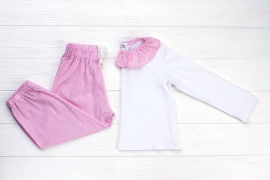 Kızlar pijama ceket ve pantolon