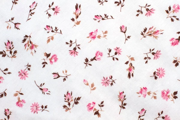 Modello di fiore su tessuto di cotone — Foto Stock