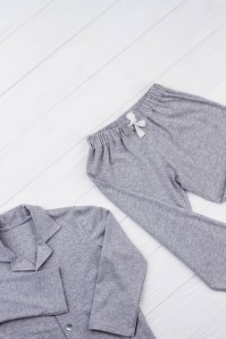 Gri melanj pijama set