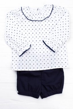 Denizci pijama beyaz ayarla