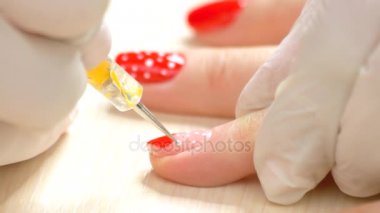 Saint Valentine gün tırnak sanat kavramı.