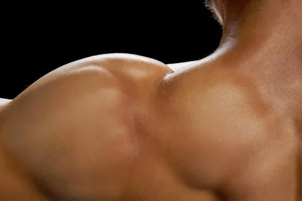 Close up on bicep muscles — Stock Photo, Image