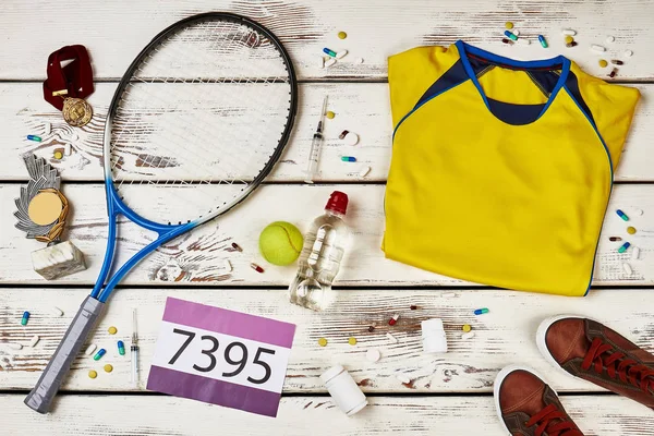 Tennis spelare uniform och utpressning — Stockfoto