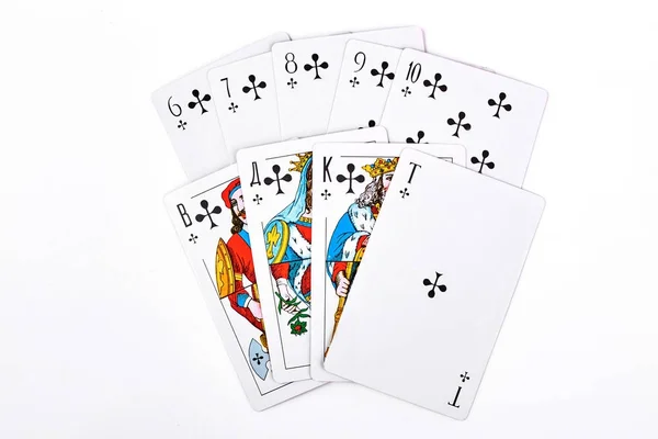 Royal flush playing cards. — Stock Photo, Image