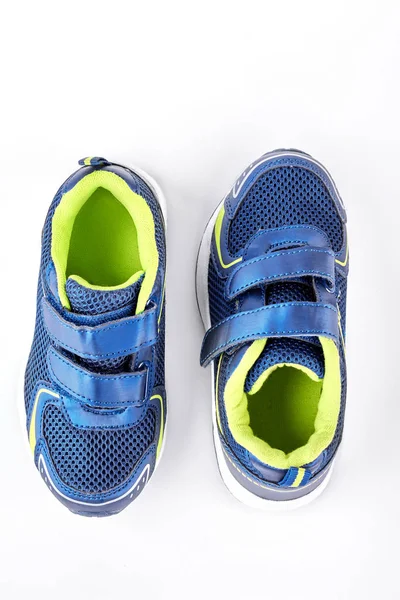 Zapatillas de running azules, vista superior . — Foto de Stock