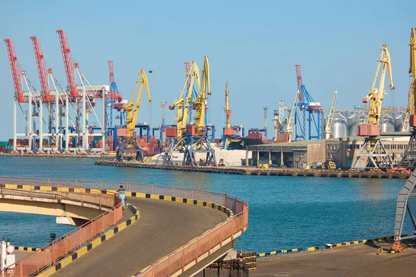 Grúas portuarias marítimas . —  Fotos de Stock