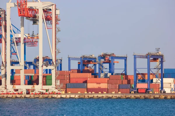 Logística y transporte del buque de carga de contenedores. — Foto de Stock