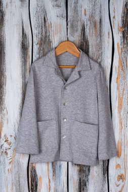 Gri melanj ceket cepleri