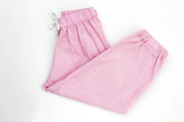 Folded pink sleepwear pants — Stock Photo, Image