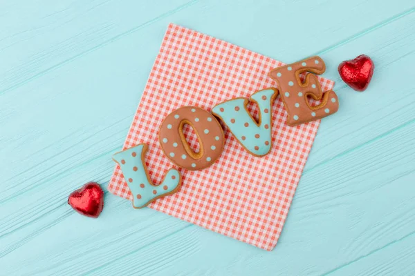 Composition for Valentines Day from sweets. — Stock Photo, Image