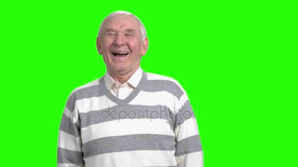 Opa lacht über deinen Witz. — Stockvideo