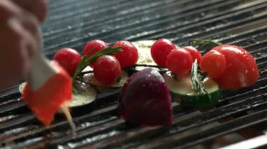 Izgara sebze yakın çekim.