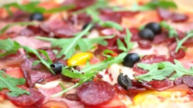 Pizza yakın çekim.