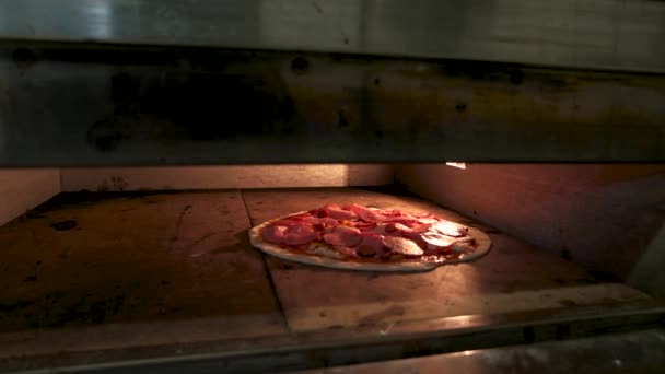 Comida no forno. — Vídeo de Stock