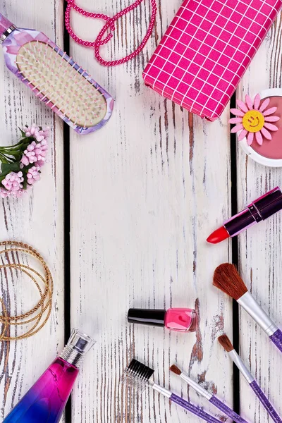 Womens beauty items on table — Stock Photo, Image