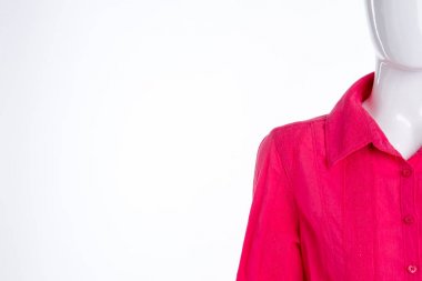 Manken bluz, kopya alanı içinde.