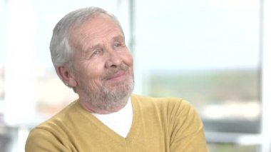 Portrait of beautiful thinking man. Video Clip Mature man Stock Videos, Royalty Free Mature man Footages ...
